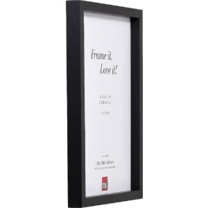 Effect Holz-Bilderrahmen Profil 74 schwarz 13x18 cm Kunstglas