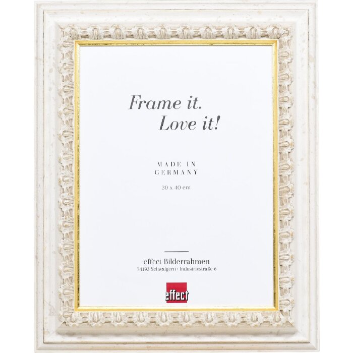 Effect drevený fotorámik Profil 80 biely 21x28 cm s acrylovým sklom