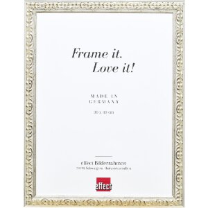 Effect Holz-Bilderrahmen Profil 86 Barock 30x30 cm silber