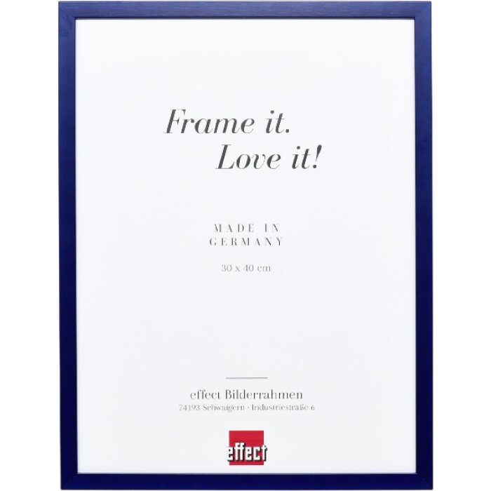 Effect Holzrahmen Profil Top S blau 24x30 cm Kunstglas