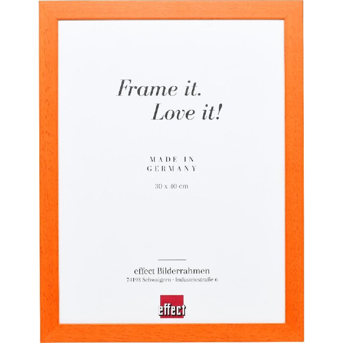 Effect drevený rám Profil Top Pro oranžový 25x60 cm s umelým skлом