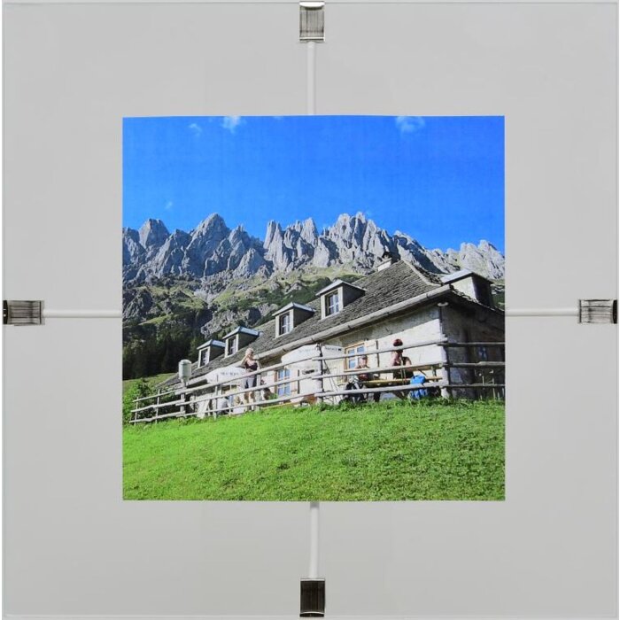 Efektný rám na obrazy dvojitý sklenený držiak na obrazy 40x50 cm normálne sklo na zavesenie