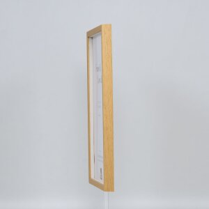 Efektný drevený rám profil 35 dub 25x60 cm normálne sklo + dištančný rám