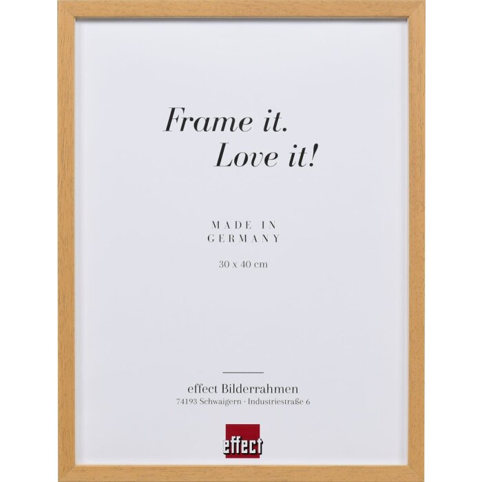 Efektný drevený rám profil 35 dub 40x60 cm normálne sklo + dištančný rám