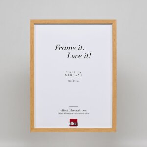 Efektný drevený rám profil 35 dub 50x50 cm normálne sklo + dištančný rám