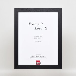 Efektný drevený obrazový rám profil 55 čierny 25x70 cm normálne sklo + dištančná lišta