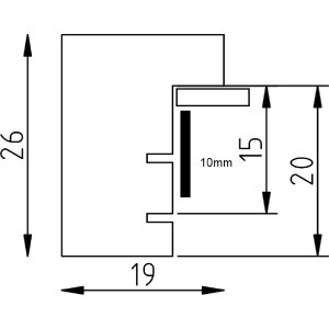 Effect drevený rám s profilom 58 antik-stříbrný 20x20 cm s priehľadným sklom a odstupným profilom