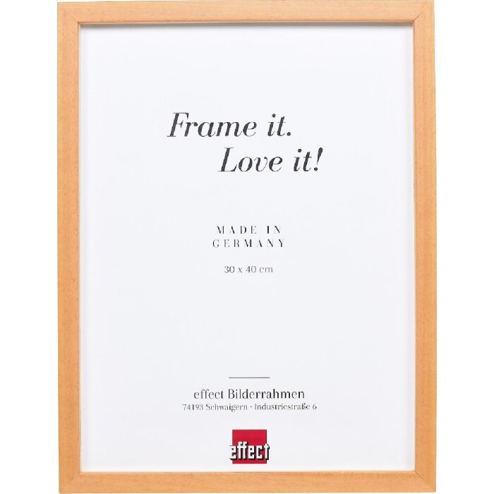 Effect Dřev. rám Profil 58 svetlo hnedý 23x70 cm s jasno sklen. pred. čelom a odd. lištou