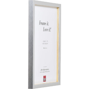 Effect Drevený rámeček Profil 58 strieborný 50x100 cm s jasným sklom a oddelovacou lišťou