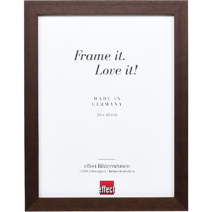 effect Stenové zrkadlo Profil 52 Wenge, masívne drevo, štvorcový profil 3 cm