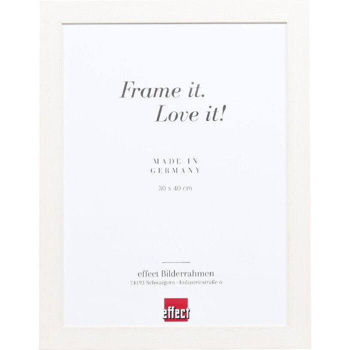 effect zrkadlo na stenu Profil 55 biela 10x15 cm hranatý rám drevo