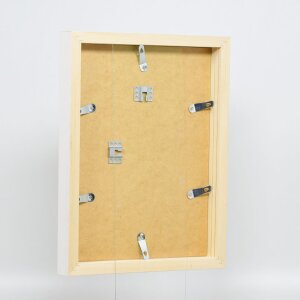 effect zrkadlo na stenu Profil 55 biela 10x15 cm hranatý rám drevo