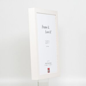 effect zrkadlo na stenu Profil 55 biela 10x15 cm hranatý rám drevo