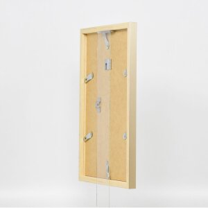 Efektné nástenné zrkadlo z dreveného profilu top cube mirror gold 50x70 cm