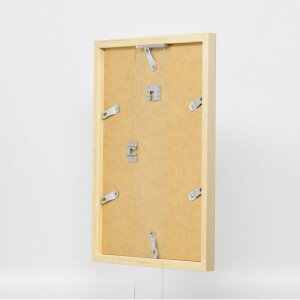 Efektné nástenné zrkadlo z dreveného profilu top cube mirror gold 50x70 cm