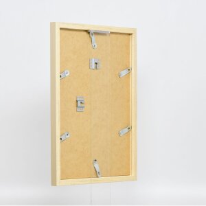 Efektné nástenné zrkadlo z dreveného profilu top cube mirror gold 50x70 cm