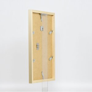 Efektné nástenné zrkadlo z dreveného profilu top cube mirror gold 50x70 cm