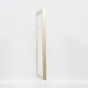 Efektné nástenné zrkadlo z dreveného profilu top cube mirror gold 50x70 cm