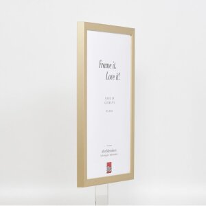 Efektné nástenné zrkadlo z dreveného profilu top cube mirror gold 50x70 cm
