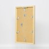 Efektné nástenné zrkadlo z dreveného profilu top cube mirror gold 50x70 cm