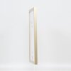 Efektné nástenné zrkadlo z dreveného profilu top cube mirror gold 50x70 cm