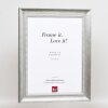 Efekt rám z masívneho dreva profil 28 strieborný 60x60 cm akrylové sklo múzejnej kvality