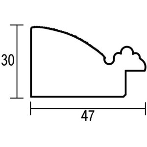 Efekt rám z masívneho dreva profil 28 zlatý 59,4x84,1 cm akrylové sklo muzeálnej kvality