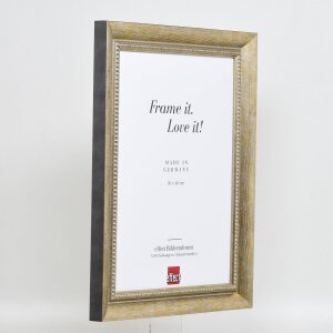 Efekt rám z masívneho dreva profil 28 zlatý 59,4x84,1 cm akrylové sklo muzeálnej kvality