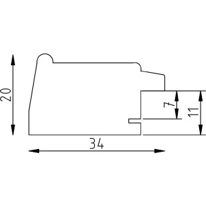 Effect Holzbilderrahmen Profil 64 weiß 59,4x84,1 cm