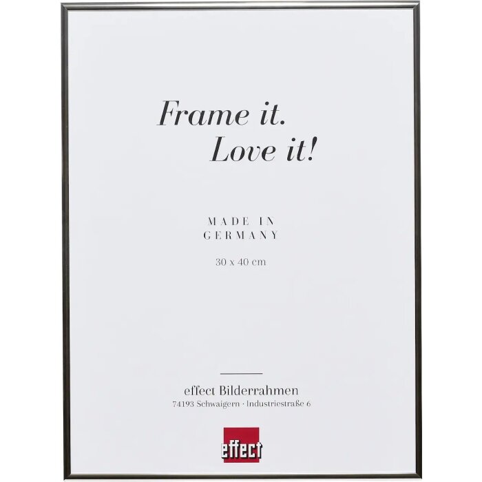 Hliníkový rám Effect Quadro 24x30 cm strieborný vysoký lesk s múzejným sklom