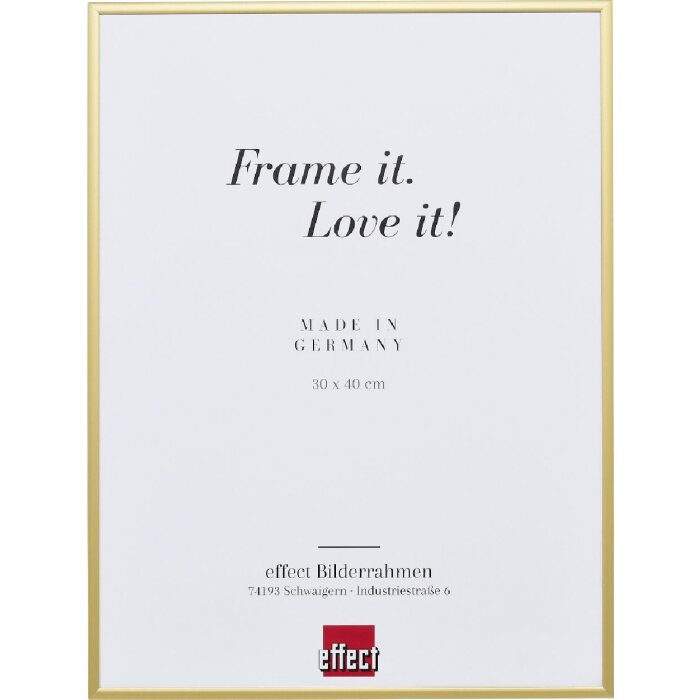 Effect Quadro Aluminiumrahmen 42x59,4 cm gold Museumsglas DIN A2