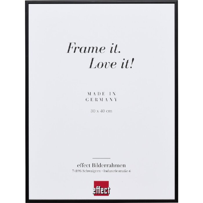 Effect Aluminium Bilderrahmen Quadro 70x100 cm Schwarz Museumsglas