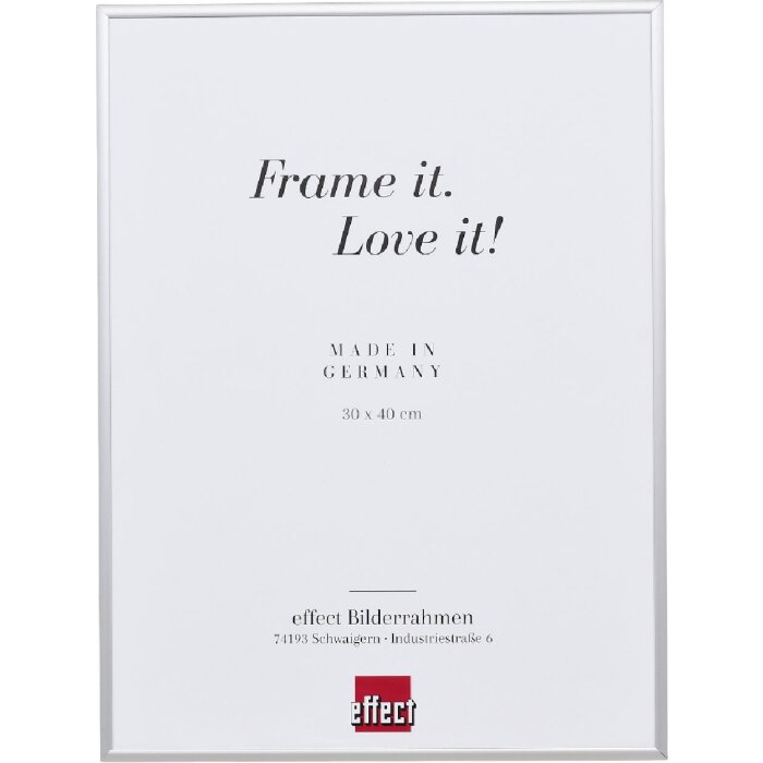 Effect Aluminium Bilderrahmen Quadro 61x91,5 cm silber Museumsglas