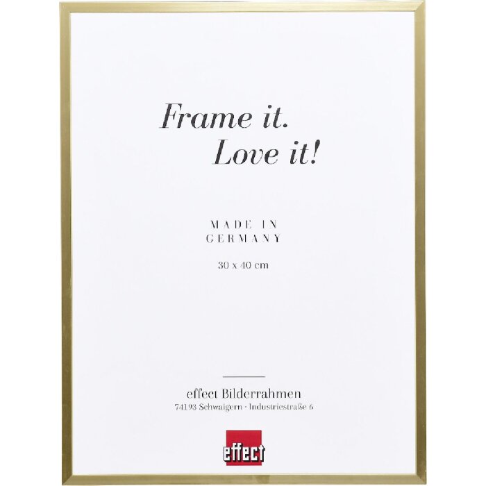 Effect Aluminium Bilderrahmen Serie 2 Museumsglas gold 15x20 cm