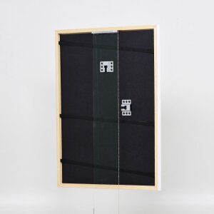 Efektný rám na obrazy z masívneho dreva profil 39 biely 13x18 cm múzejné sklo