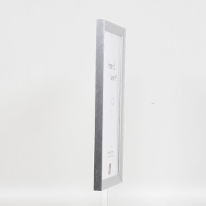 Effect Holz-Bilderrahmen Profil 41 Silber 10x10 cm Museumsglas