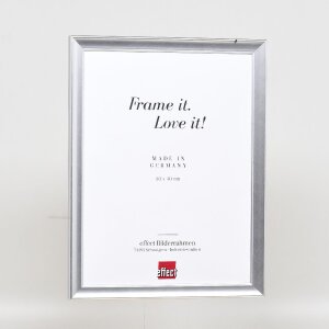 Effect Holz-Bilderrahmen Profil 41 Silber 18x27 cm mit Museumsglas