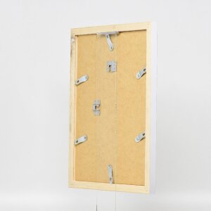 Effect Holz-Bilderrahmen Profil 41 Silber 18x32 cm Museumsglas