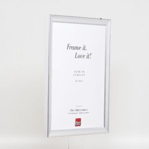 Effect Holz-Bilderrahmen Profil 41 Silber 18x32 cm Museumsglas