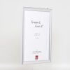 Effect Holz-Bilderrahmen Profil 41 Silber 18x32 cm Museumsglas