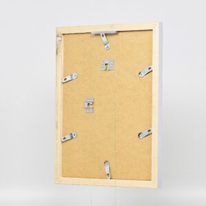 Effect Holz-Bilderrahmen Profil 41 Silber 20x30 cm Museumsglas