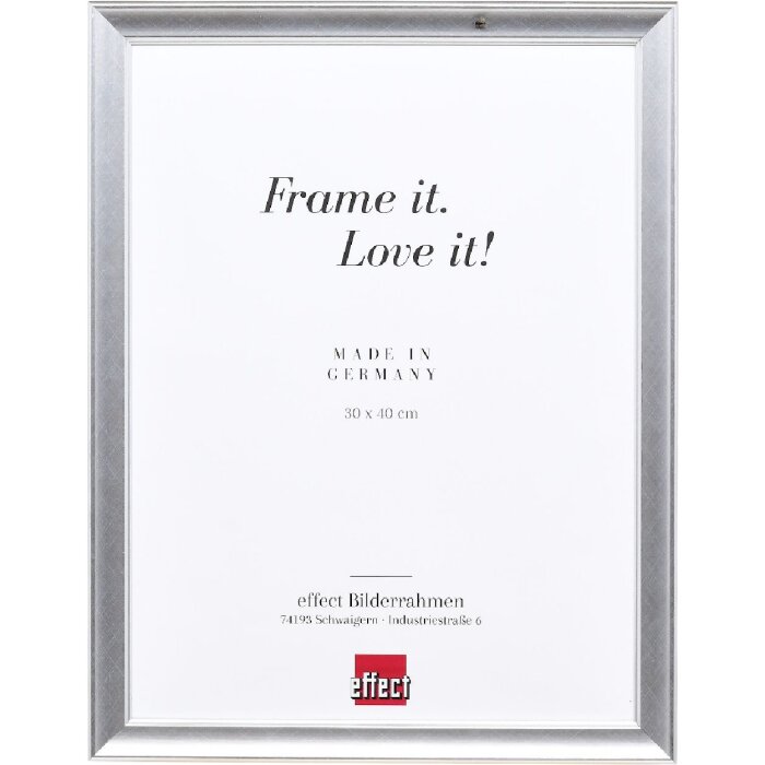 Effect Holz-Bilderrahmen Profil 41 – stredne šedý drevený fotorámik 28x35 cm s muzejným skлом