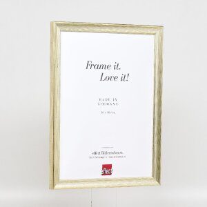 Effect Holz Bilderrahmen Profil 41 Antiksilber 35x100 cm Museumsglas