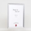 Effect Holzbilderrahmen Profil 41 Silber 45x60 cm Museumsglas