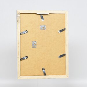 Effect Holz-Bilderrahmen Profil 41 Silber 50x100 cm Museumsglas