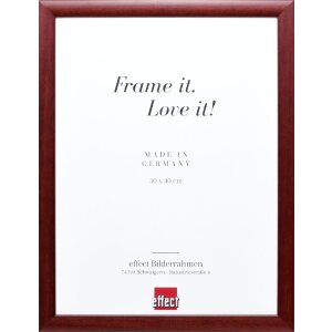 Effect Holz-Bilderrahmen Profil 43 rot 25x50 cm Museumsglas