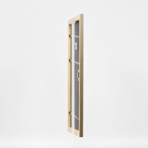 Effect Holz-Bilderrahmen Profil 43 silber 25x60 cm Museumsglas 0439-2560-01