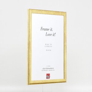 Effect Holz-Bilderrahmen Profil 43 gold 25x70 cm Museumsglas