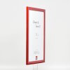 effect Holz-Bilderrahmen Profil 43 rot hochglanz 25x70 cm Museumsglas