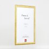 Effect Holz-Bilderrahmen Profil 43 gold 27x48 cm Museumsglas